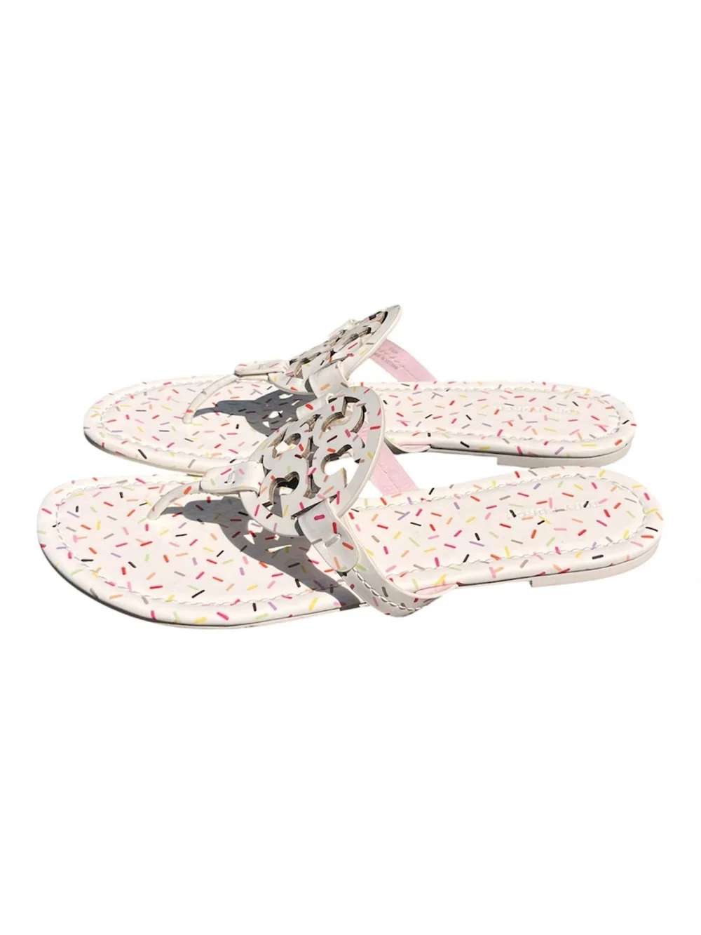 Tory Burch Women’s Limited Edition Miller Rainbow Sprinkle Sandals Size 9.5